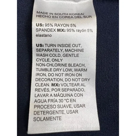 Chico's Touch of Cool Embroidered Stars Flutter Sleeve Tee Size 4 XXL Blue - Picture 7 of 7